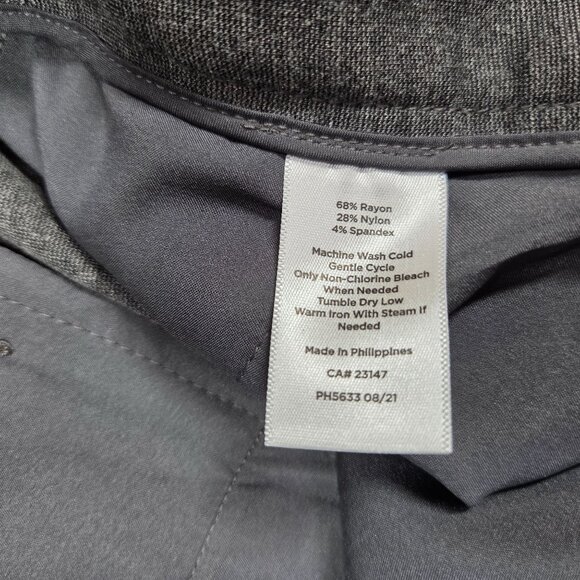 Talbots Pants Womens 1X Gray Ankle Cropped Career Stretch Trousers NEW - Picture 4 of 8